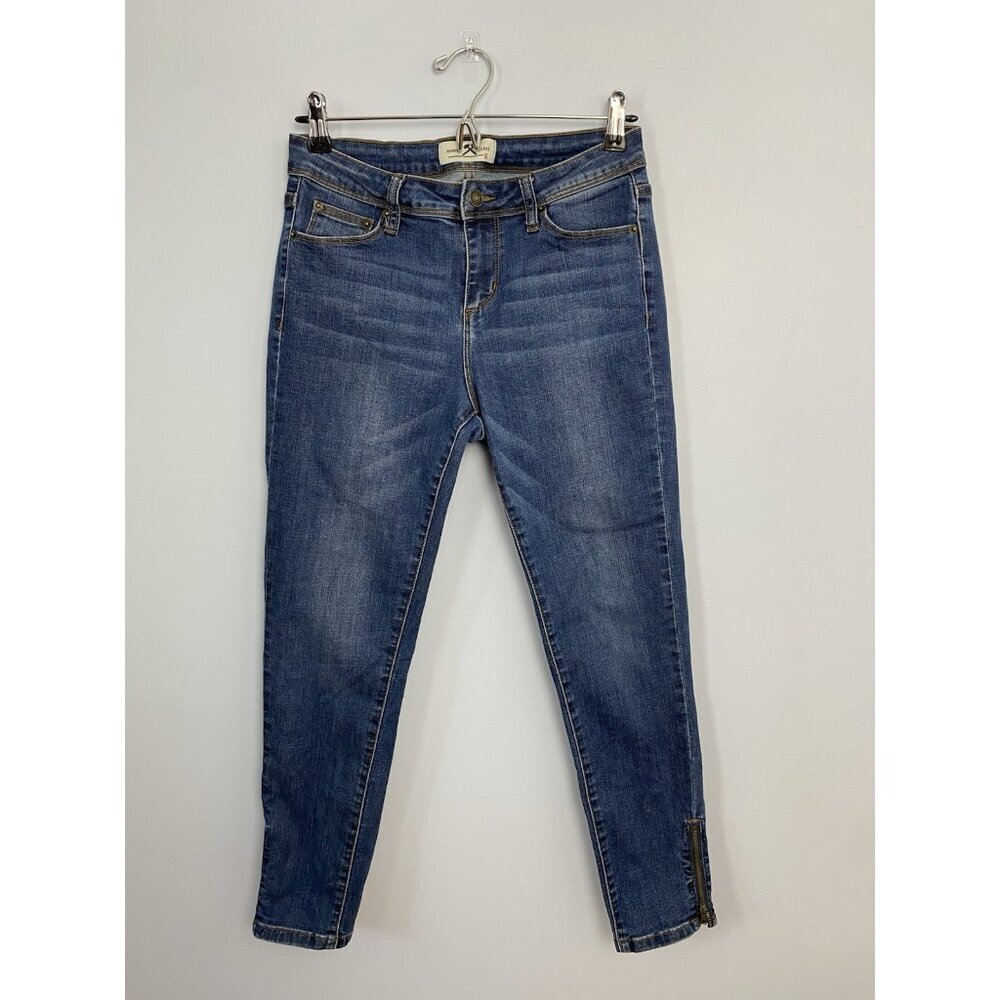 Hammer Jeans Juniors Size 9 Ankle Zip Skinny Jeans Medium Wash Stretchy Mid Rise